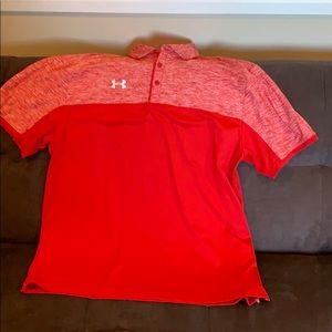 Red under amour polo